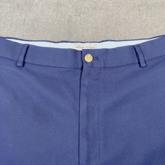 Peter Millar Navy Blue Mens Tailored Fit Shorts Size 42 Lightweight Golf Casual - Picture 2 of 8
